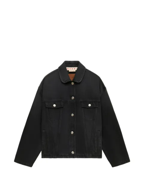 Marni black denim jacket with martingale Black JKJD0423A0USCZ41