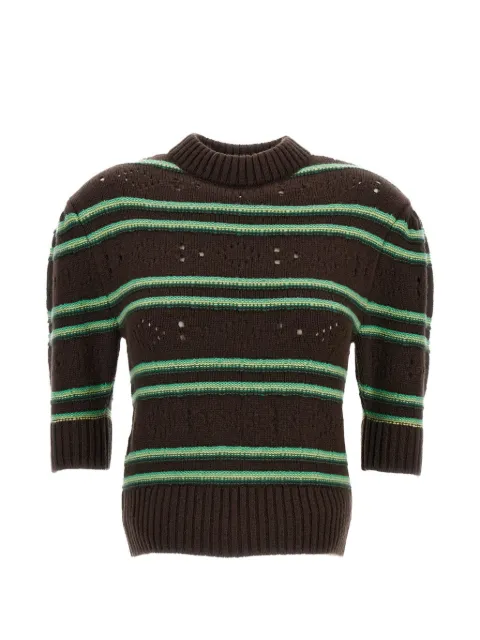 Marni brown cashmere jumper with openwork knit Brown GCMD0663EQUFX330