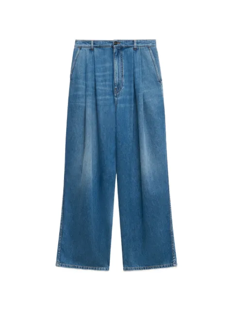 Marni blue denim trousers with double pleats Blue PUJU0136A0USCZ43