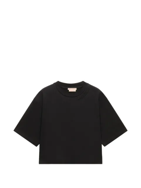 Marni logo-patch T-shirt Black THJE0333X0UTC406