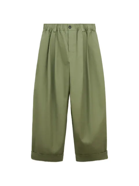 Marni Green canvas trousers with pleats Green PUMU0347J0UTC646
