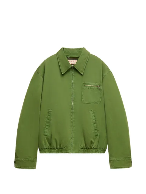 Marni green cotton jacket with zip pocket Green JUMU0221GXUSCZ27