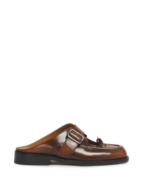 Marni brown leather Bambi buckle-sabots Brown SBMS011502P4979