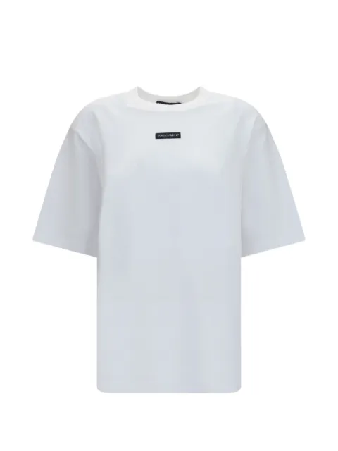 Dolce & Gabbana logo-patch T-shirt White F8V78THU7MA