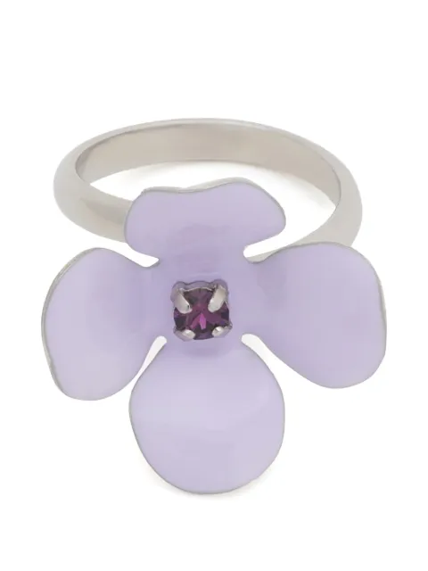 Marni purple enamel daisy ring Silver ANMV0151A0P6528
