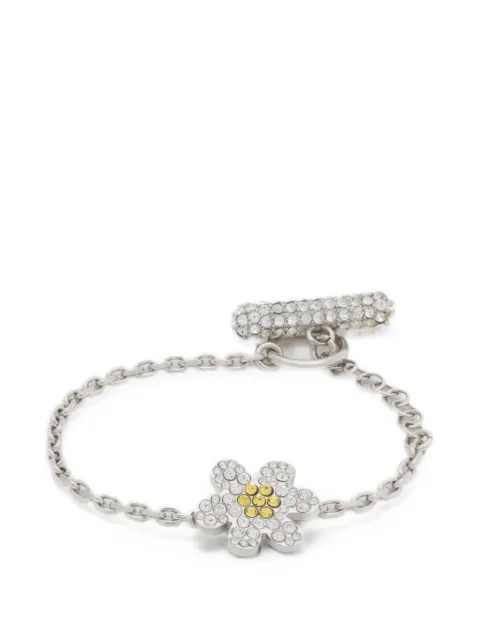 Marni Daisy crystal-embellished flower bracelets Silver BRMV0265A0P6527