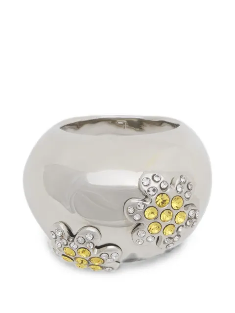 Marni crystal-embellished flower ring Silver ANMV0153A0P6527
