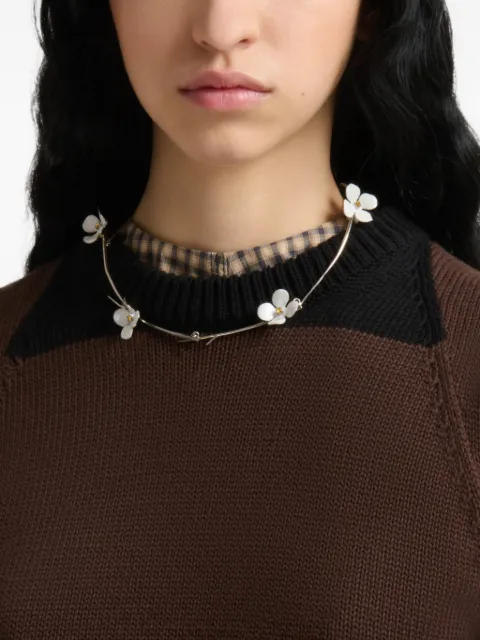 Marni white enamel daisy necklace Silver COMV0620A0P6528