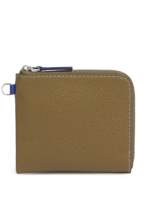 Marni grained leather wallet Brown PFMI0095Q3P6533