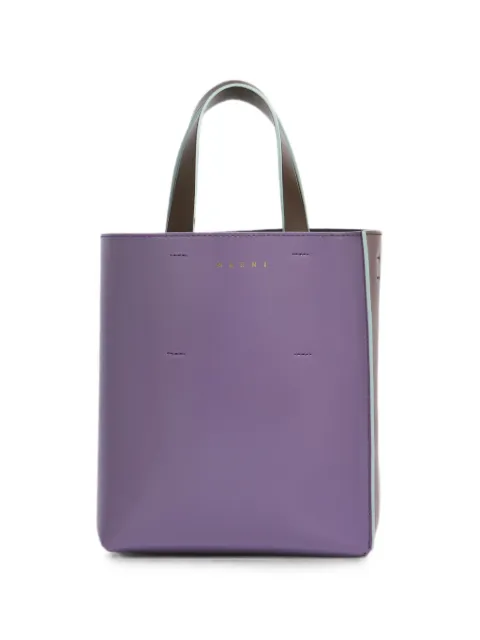 Marni purple & dark brown leather Museo mini bag Purple SHMP0039Y0LV639