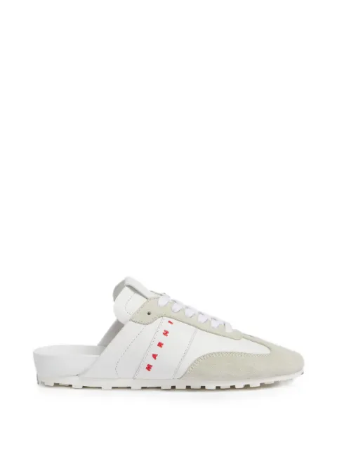 Marni white nappa leather and suede Softy Soccer slip-on sneakers White SNZW021200P9097