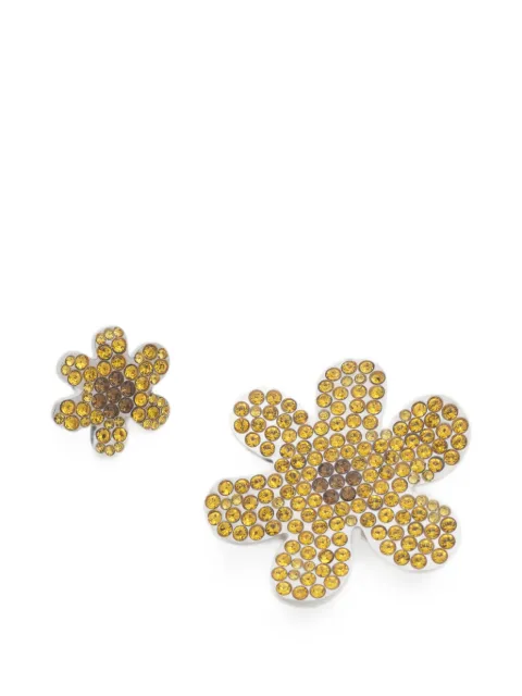 Marni crystal-embellished flower pins Silver SPMV0145A0P6527