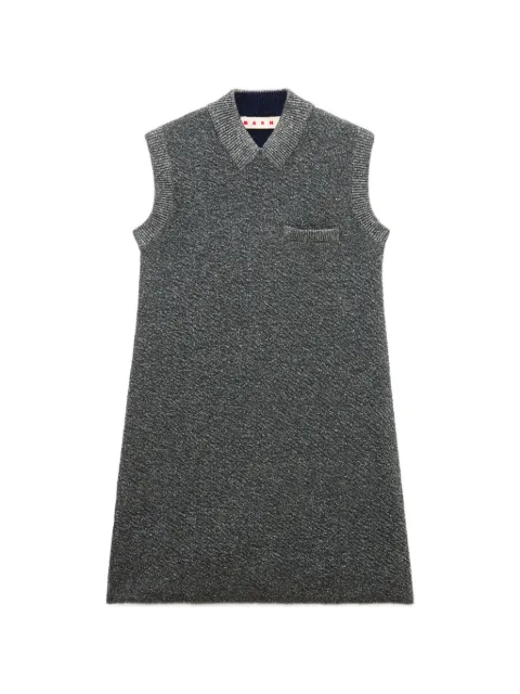 Marni gray wool mini dress with lurex detailing Grey ABMD0292Q0UFH556