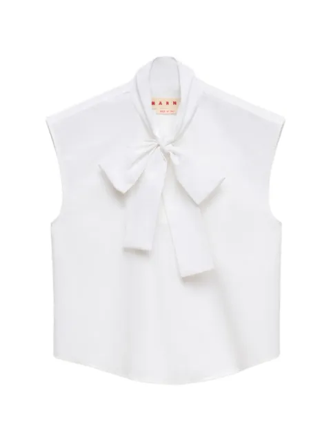 Marni tie-neck sleeveless blouse White TTMA0462S3UTC661