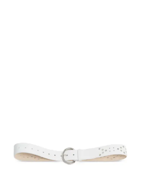 Marni white leather belt with studs White CNMO0122A1P9217