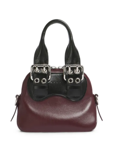 Marni burgundy and black leather mini belte bag Red BMMP0185U1P9291