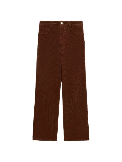 Marni brown corduroy flared trousers Brown PUMU0354G0USCZ28