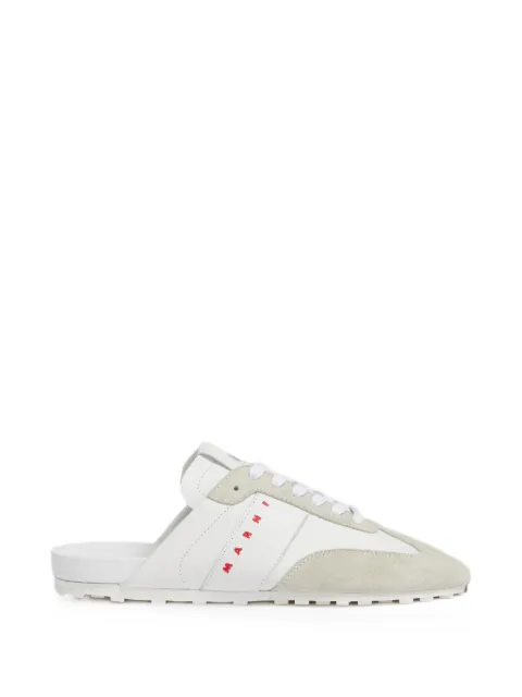 Marni white nappa leather and suede Softy Soccer slip-on sneakers White SNZU019500P9097