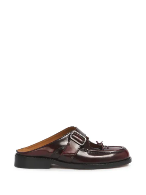 Marni burgundy leather Bambi-buckle sabots Red SBMS011502P4979