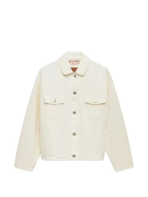 Marni white denim jacket with martingale Neutrals JKJD0423A0USCZ42