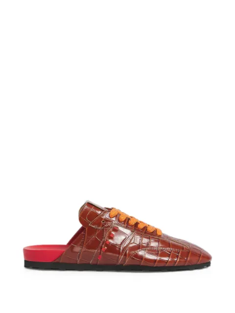Marni brown croc-effect leather Softy Soccer slip-on sneakers Brown SNZU019500P7839