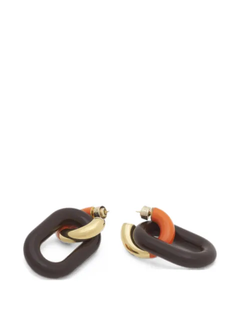 Marni orange and brown resin chain earrings Gold ORMV0617N0P6523