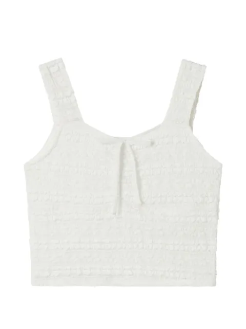 b+ab ruffled bow-detail top White 6U690AS