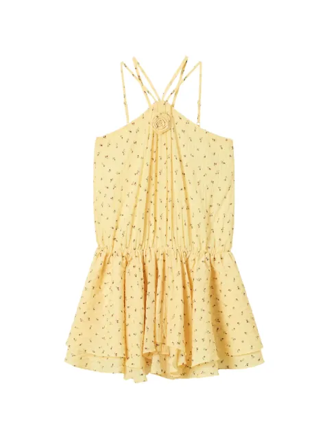 b+ab floral-print mini dress Yellow 6U212AS
