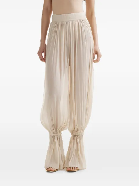 Mia Peculiar pleated balloon trousers Neutrals 05MPBT01