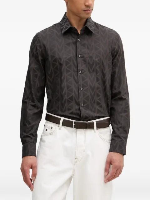 Michael Kors monogram-print long-sleeve shirt Black MK0DS01679