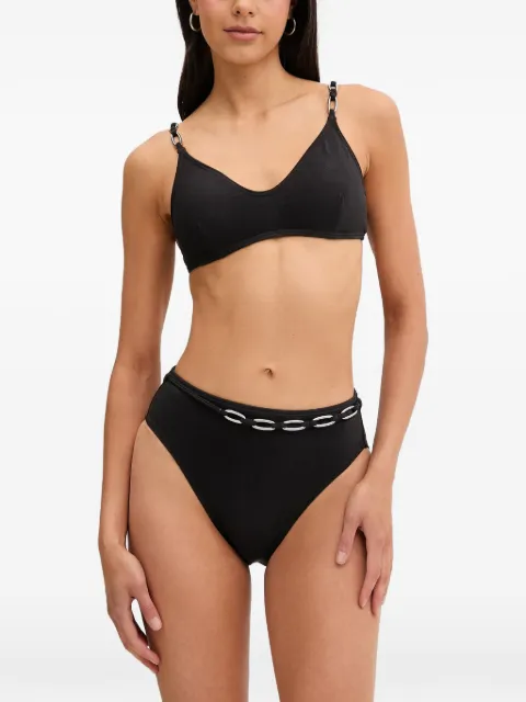 Michael Michael Kors chain-link bikini top Black MM06307