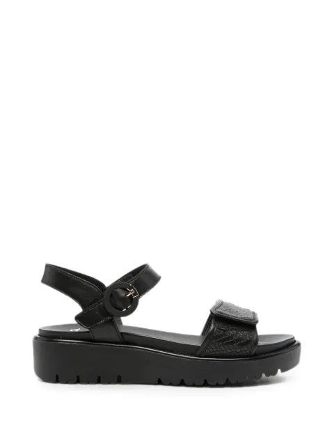ARA snakeskin-effect touch-strap sandals Black 1233519