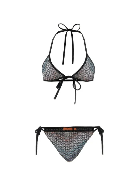 Missoni Caperdoni sequin-embellished zigzag bikini Black MS26SP0ZBC0065