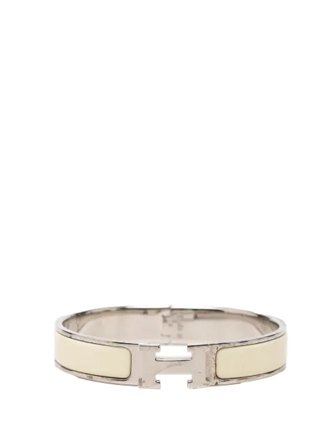 Hermès Pre-Owned 2001 Narrow Enamel Clic H Bracelet PM costume bracelet White 21XWEW9TGM1U76HM