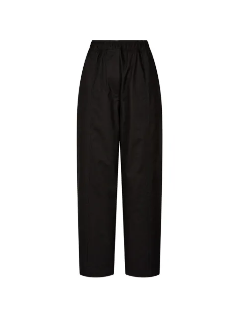 TOMBOY elasticated-waist cotton-twill tapered trousers Black 9106231224