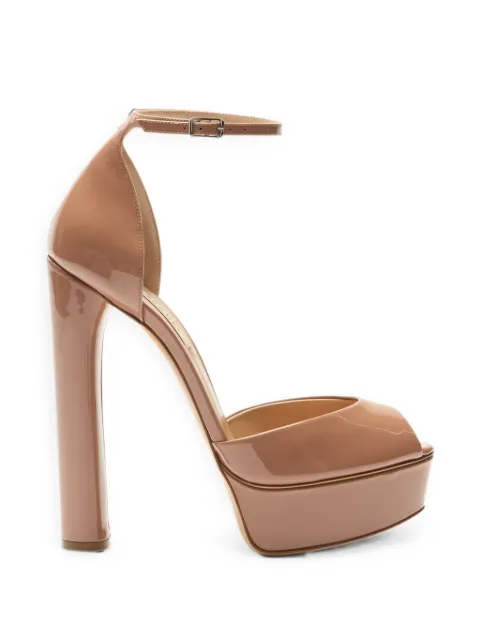 Casadei Flora patent leather sandals Brown 1L287Y1401TIFFA