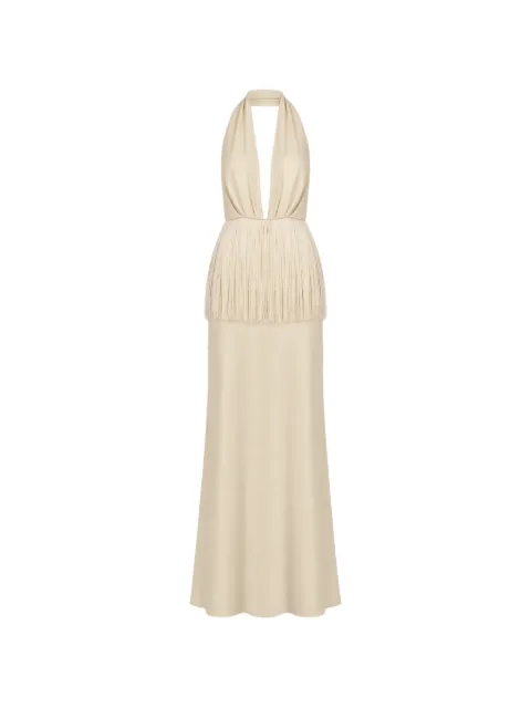 Baobab Paloma fringe-detail maxi dress Neutrals 6781363