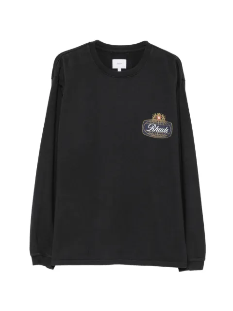 RHUDE safari crest long-shirt tee Black RHFW26TT16012