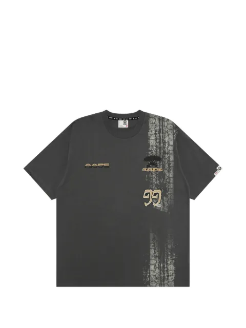 AAPE BY *A BATHING APE® AAPEUNVS logo-print cotton T-shirt Grey AAPTEM1871XXQ