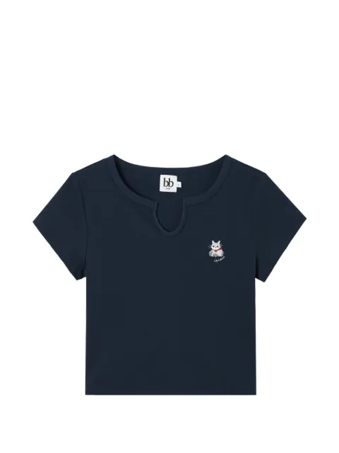 b+ab cat-patch T-shirt Blue 6U697AS