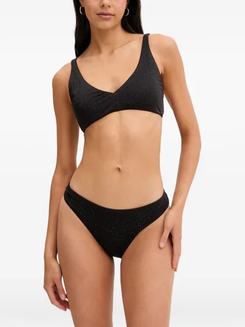 Michael Michael Kors rhinestone-embellished bikini bottoms Black MM17498