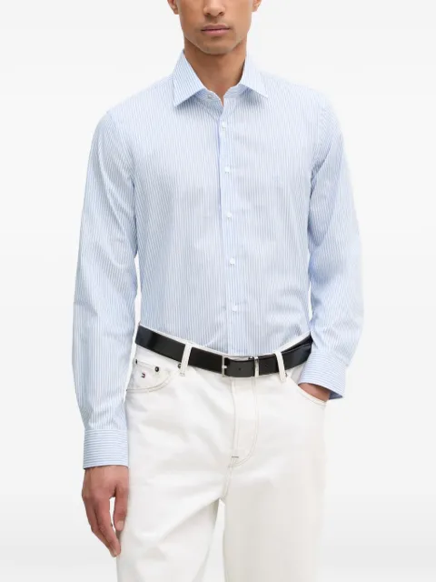 Michael Kors striped stretch cotton slim-fit shirt White MK0DS01656