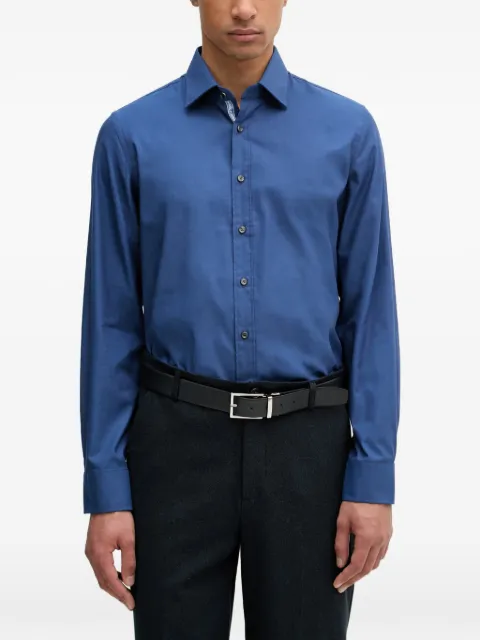 Michael Kors logo-embroidered long-sleeved shirt Blue MK0DS01651