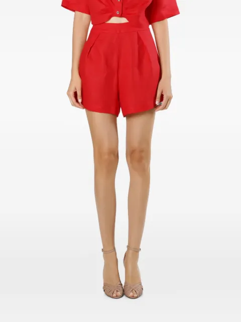 Mia Peculiar tailored linen shorts Red 02MPLS01