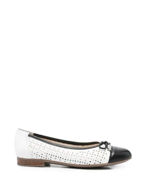 ARA perforated-detail ballet flats White 1231344