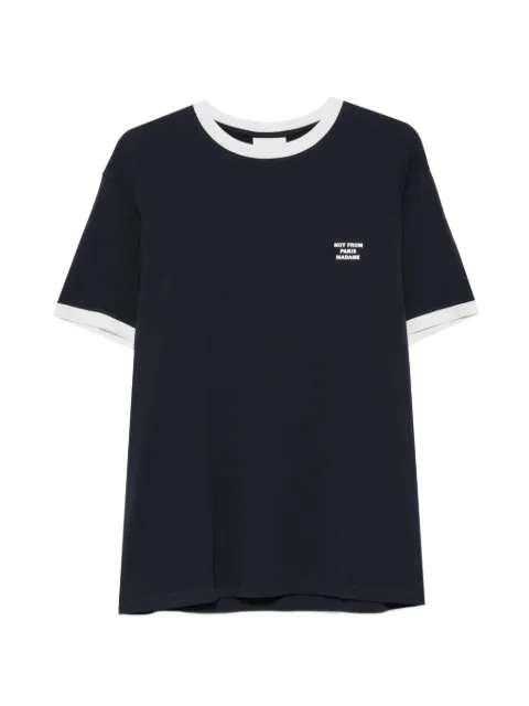 Drôle De Monsieur logo-print T-shirt Blue PERMTS339CO311