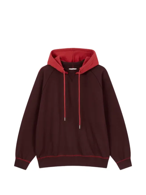 TOMBOY contrast-hood raglan-sleeve hoodie Brown 9106322105