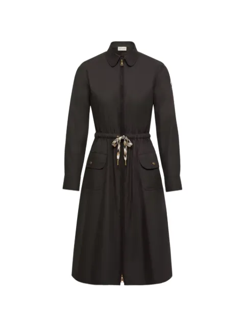 Moncler drawstring zip-up midi dress Black L20932G00018599MW