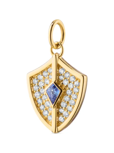 MONICA RICH KOSANN Fearless sapphire and diamond necklace Gold CHMINIBLUESHIELDYG
