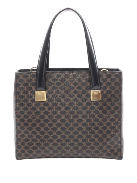 Celine Pre-Owned 20th Century Macadam Coated Canvas handbag Black QRAFH50HTYECH9SR